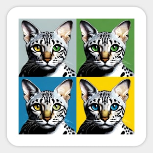 Egyptian mau Pop Art - Cat Lovers Sticker